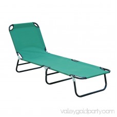 Outsunny Deluxe Folding Adjustable Sun Lounger Camping Cot